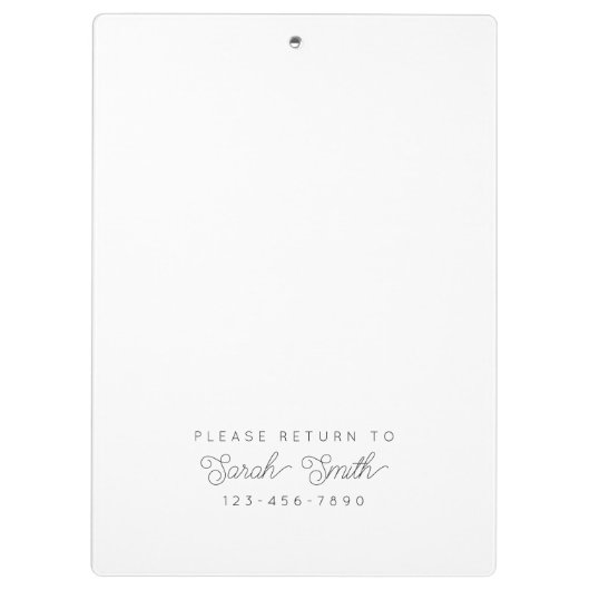 Custom Script Teacher oder Student Clipboard Klemmbrett (Rückseite)