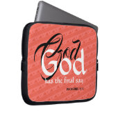 Custom Scripting GOD Faith Coral Laptopschutzhülle (Vorne Rechts)