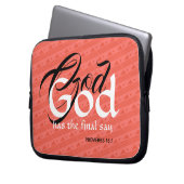 Custom Scripting GOD Faith Coral Laptopschutzhülle (Vorderseite Links)