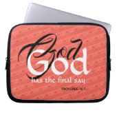 Custom Scripting GOD Faith Coral Laptopschutzhülle (Vorderseite)