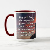 Custom Scripture Faith Coffee Mug Isaiah 26:3 Tasse (Links)