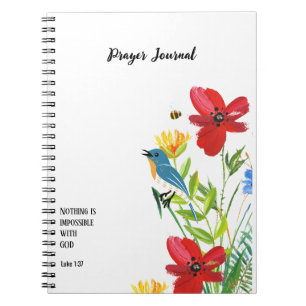 CUSTOM Scripture verse Luke 1:37 - Prayer Journal Notizblock