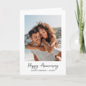 Custom Scripty Foto Happy Jubiläum Karte (Vorderseite)