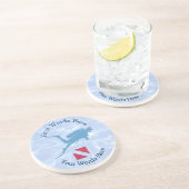 Custom Scuba Diver Down Untersetzer (Seite)