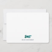 Custom Sea Turtle Painting Nautical Stationary Dankeskarte (Vorderseite)