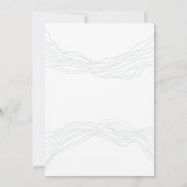 Custom Sea Waves Elegantes einfaches Hochzeitsszen Einladung (Rückseite)