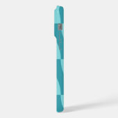 Custom Seafoam Green Mauve Taupe Retro Mod Muster iPhone Hülle (Linke Seite)