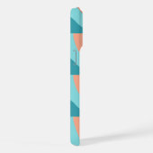 Custom Seafoam Green Mauve Taupe Retro Mod Muster iPhone Hülle (Rechte Seite)