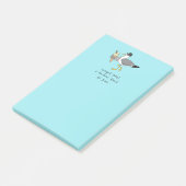 Custom Seagull Illustration Holiday Hotel/Rental Post-it Klebezettel (angewinkelt)