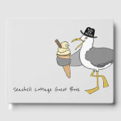Custom Seagull Illustration Holiday Zuhause Gästebuch (Vorderseite)