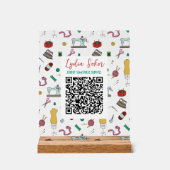 Custom Seamstress Tools QR Code Business Sign Acrylschild (Vorderseite)