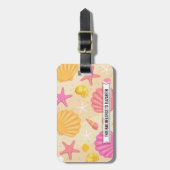 Custom Seashell Luggage Tag Gepäckanhänger (Vorderseite vertikal)