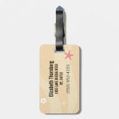 Custom Seashell Luggage Tag Gepäckanhänger (Rückseite vertikal)