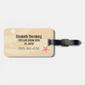 Custom Seashell Luggage Tag Gepäckanhänger (Rückseite horizontal)