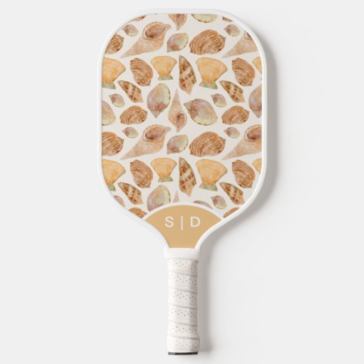 Custom Seashells and Ocean Sands Pickleball Schläger (Vorderseite)