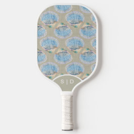 Custom Seashells Beige Pickleball Schläger
