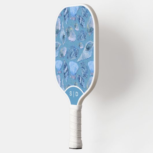 Custom Seashells Blue Ocean Sands Pickleball Schläger (Links)