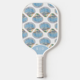 Custom Seashells Blue Pickleball Schläger