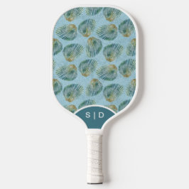 Custom Seashells Blue Water Pickleball Schläger