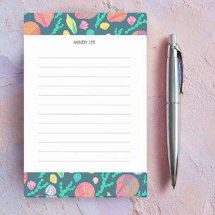 CUSTOM Seashells Border-Lebensmittelgeschäft Post-it Klebezettel