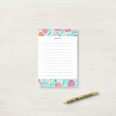 CUSTOM Seashells Border-Lebensmittelgeschäft Post Post-it Klebezettel (Auf Schreibtisch)