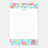 CUSTOM Seashells Border-Lebensmittelgeschäft Post Post-it Klebezettel (Vorderseite)