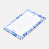 CUSTOM Seashells Border Sea Lebensmittelgeschäft Post-it Klebezettel (angewinkelt)