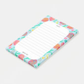 CUSTOM Seashells Border Sea Lebensmittelgeschäft Post-it Klebezettel (angewinkelt)