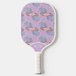 Custom Seashells Lila Pickleball Schläger