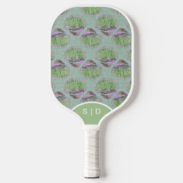 Custom Seashells Retro Green Pickleball Schläger