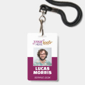 Custom Security Badge Employee/Event ID with Photo Ausweis (Vorderseite mit Lanyard)
