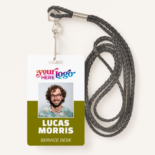 Custom Security Badge Employee/Event ID with Photo Ausweis (Vorderseite mit Schlüsselband)