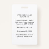 Custom Security Badge Employee/Event ID with Photo Ausweis (Rückseite)