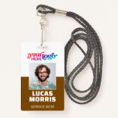 Custom Security Badge Employee/Event ID with Photo Ausweis (Vorderseite mit Schlüsselband)