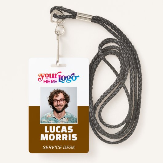 Custom Security Badge Employee/Event ID with Photo Ausweis (Vorderseite mit Schlüsselband)