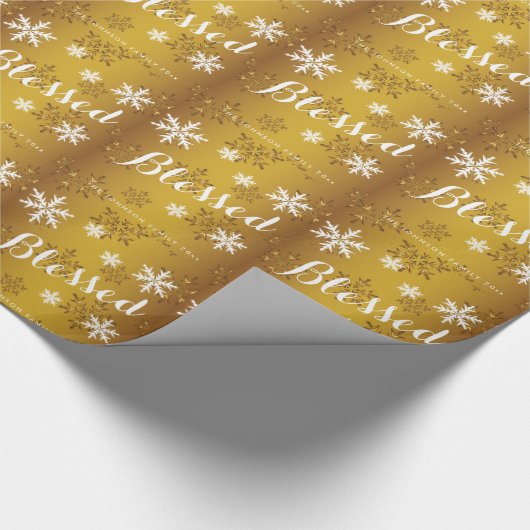 Custom segnete Gold Weihnachts-Wrapper Geschenkpapier (Ecke)