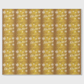Custom segnete Gold Weihnachts-Wrapper Geschenkpapier (Flach)