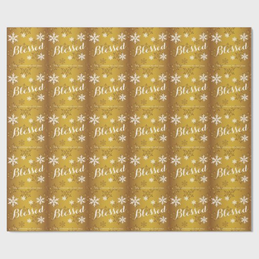 Custom segnete Gold Weihnachts-Wrapper Geschenkpapier (Flach)
