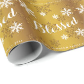 Custom segnete Gold Weihnachts-Wrapper Geschenkpapier (Rolleneckpunkt)