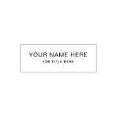 Custom Self-Inking Stamp – Name & Job Title Permastempel (Design)