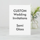 Custom SEMI GLOSS Wedding Einladungen 5"x7" (Stehend Vorderseite)