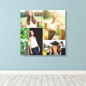 Custom Senior Abschluss Foto Collage Leinwanddruck (Insitu (Holzboden))