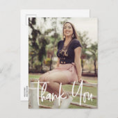 Custom Senior Abschluss Foto Vielen Dank Ankündigungspostkarte (Vorne/Hinten)