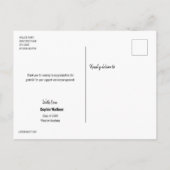 Custom Senior Abschluss Foto Vielen Dank Ankündigungspostkarte (Rückseite)