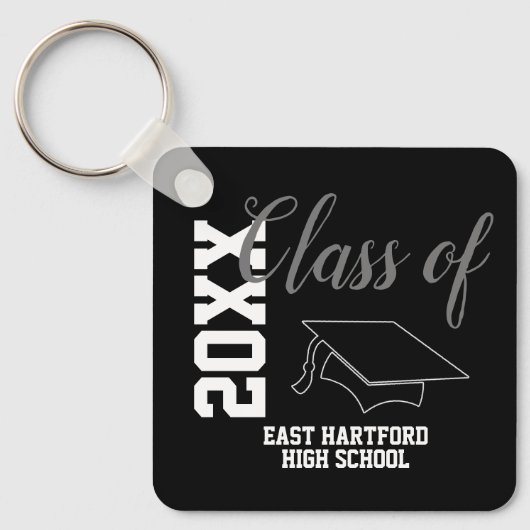 Custom Senior Class 2024 Favor Keychain Schlüsselanhänger (Vorderseite)