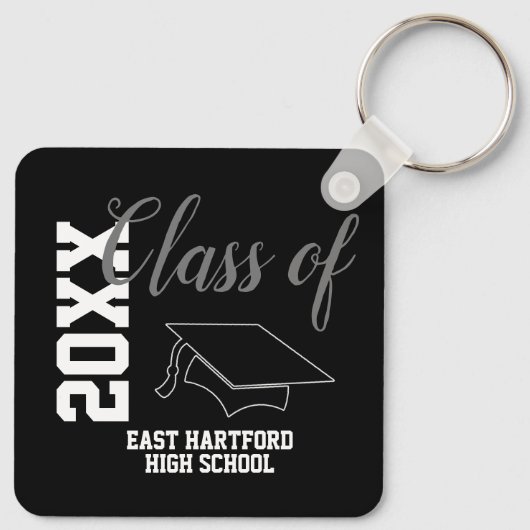 Custom Senior Class 2024 Favor Keychain Schlüsselanhänger (Rückseite)