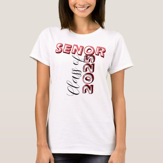 Custom Senior Class of 2025 graduation T-Shirt (Vorderseite)