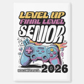 Custom Senior Class of 2026, Funny Gamer Graduate Magnet (Vorderseite)