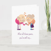 Custom Senior Couple Anniversary Funny Valentine Karte (Vorderseite)