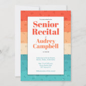 Custom Senior Erwägung Retro Moderne Musik Thema Einladung (Vorderseite)